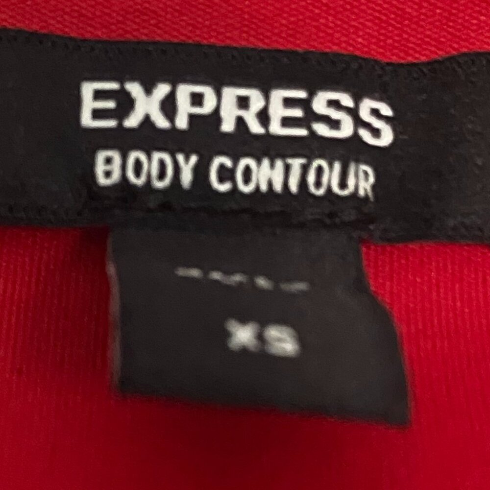 Express Red Strapless Top - Picture 2 of 3